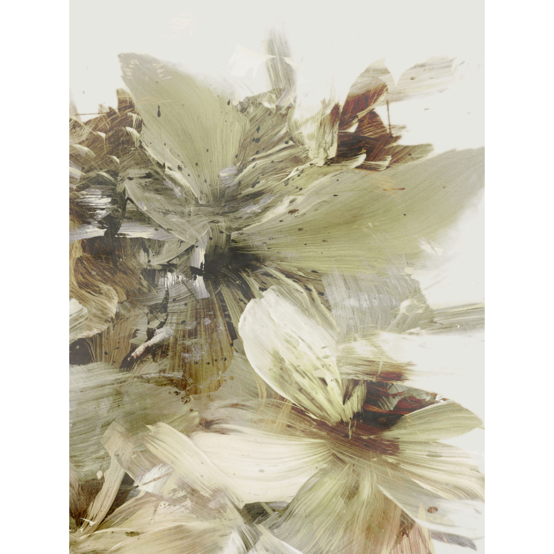 Hill Flowers 2 Framed Printed Canvas