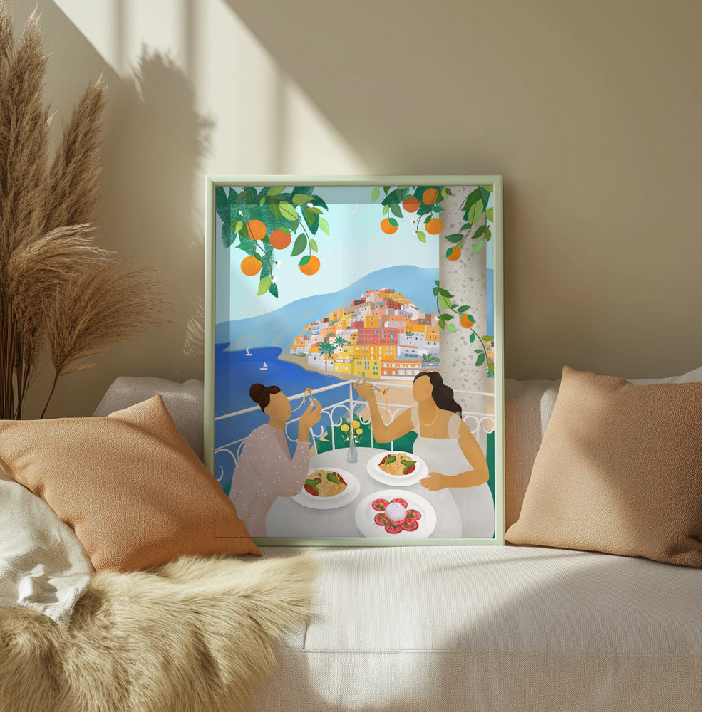 Girls in Positano Print
