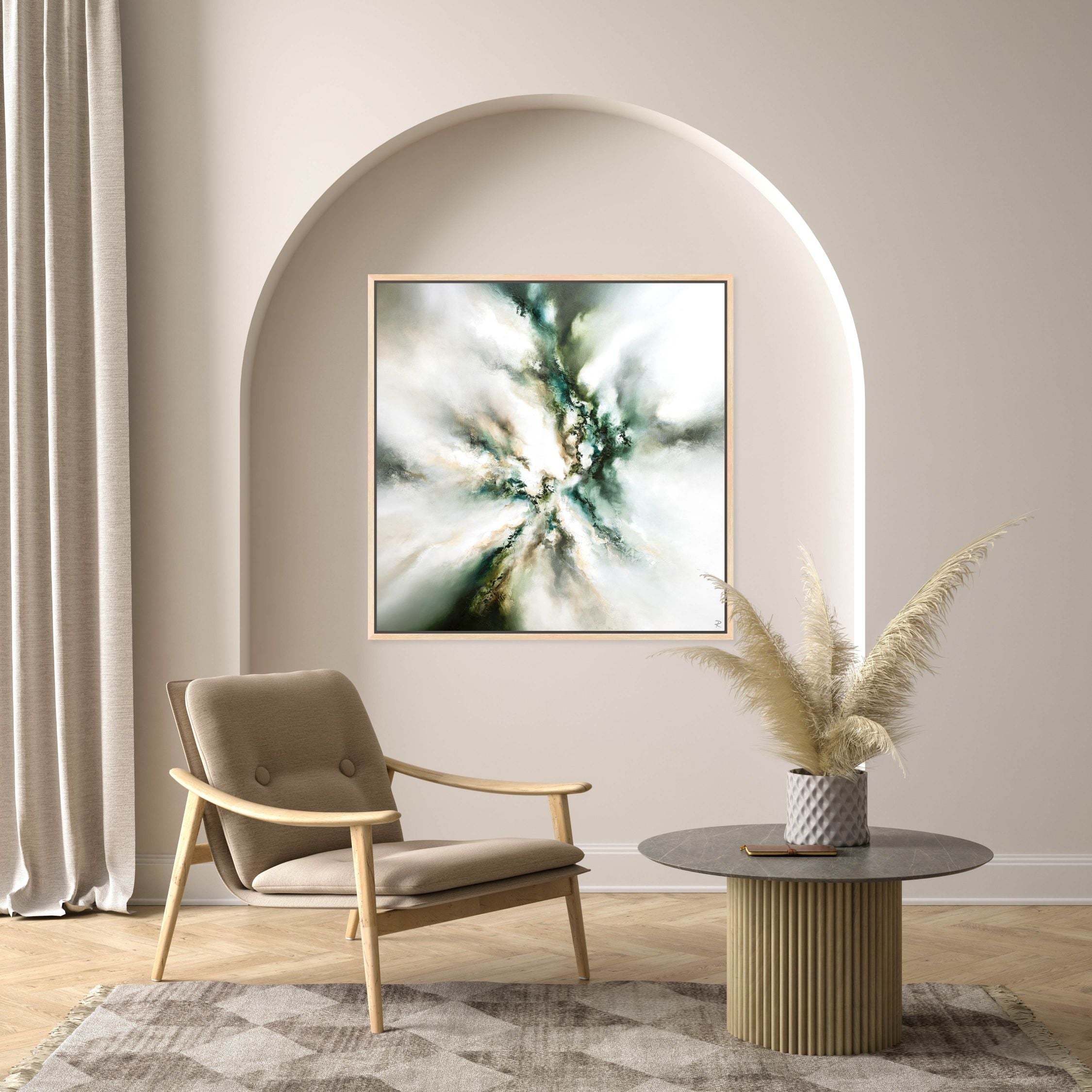 Majestic I Square Framed Printed Canvas - Mala Art Co.
