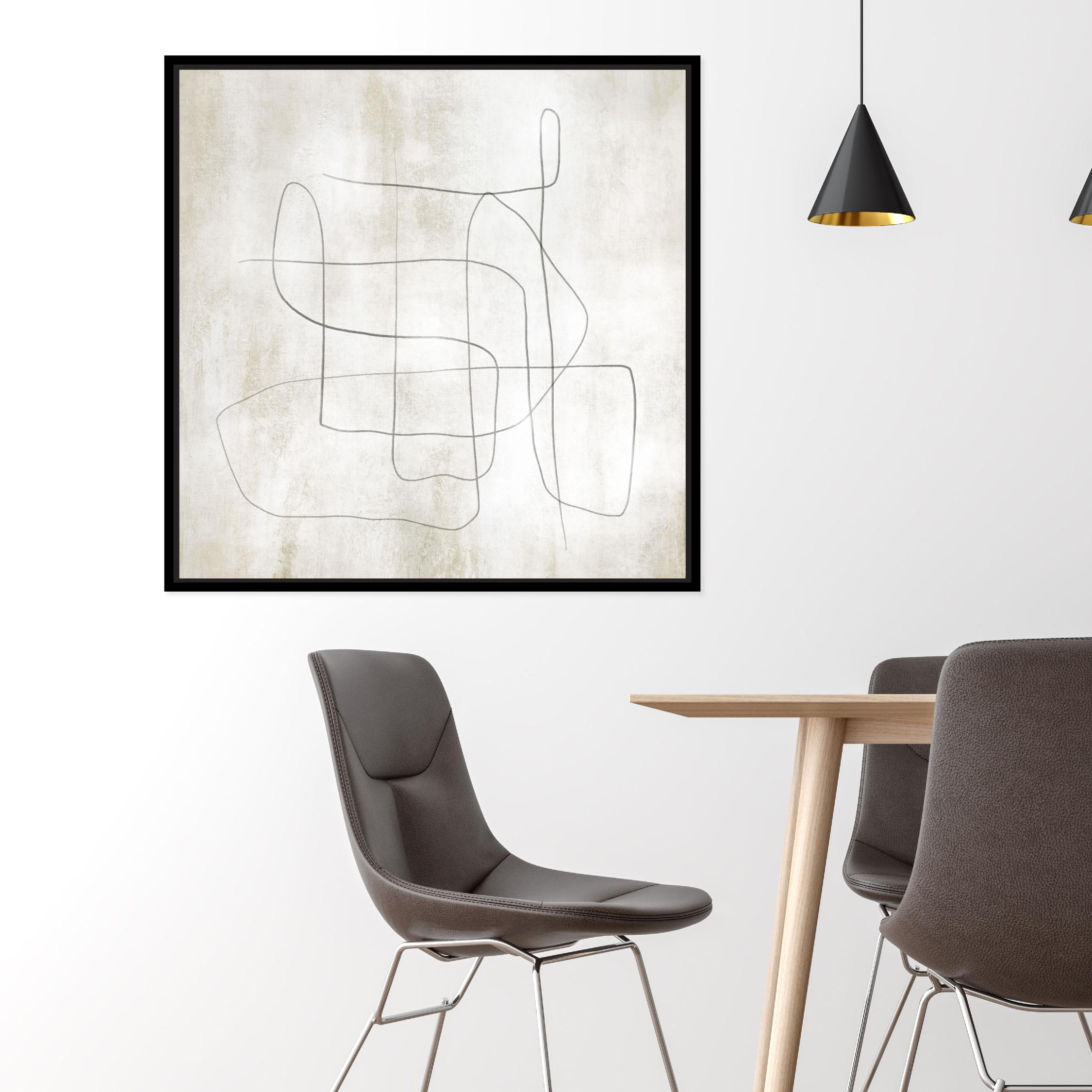 Flow Square Framed Printed Canvas - Mala Art Co.