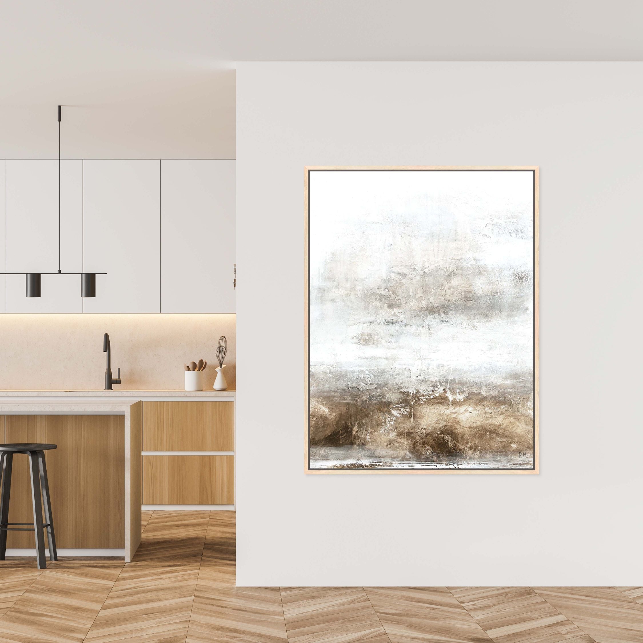 Echoes Portrait Framed Printed Canvas - Mala Art Co.