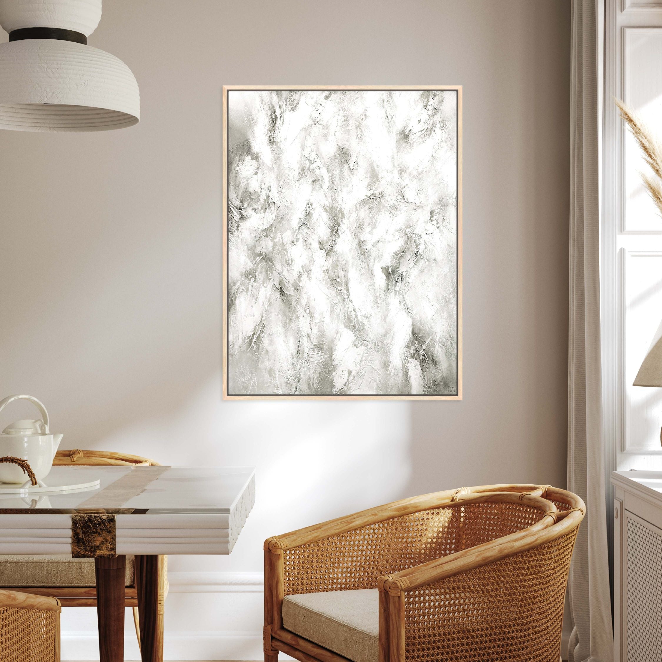 Fracture Portrait Framed Printed Canvas - Mala Art Co.