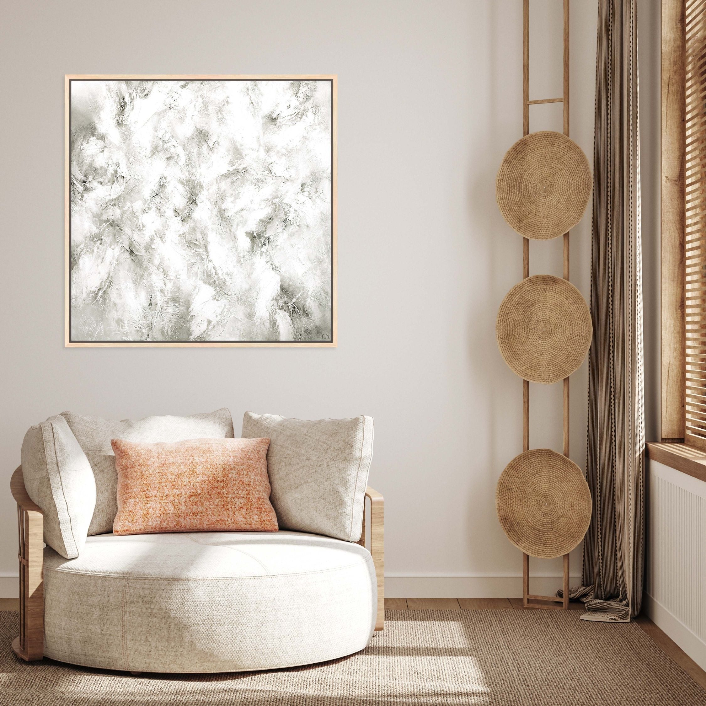 Fracture Square Framed Printed Canvas - Mala Art Co.