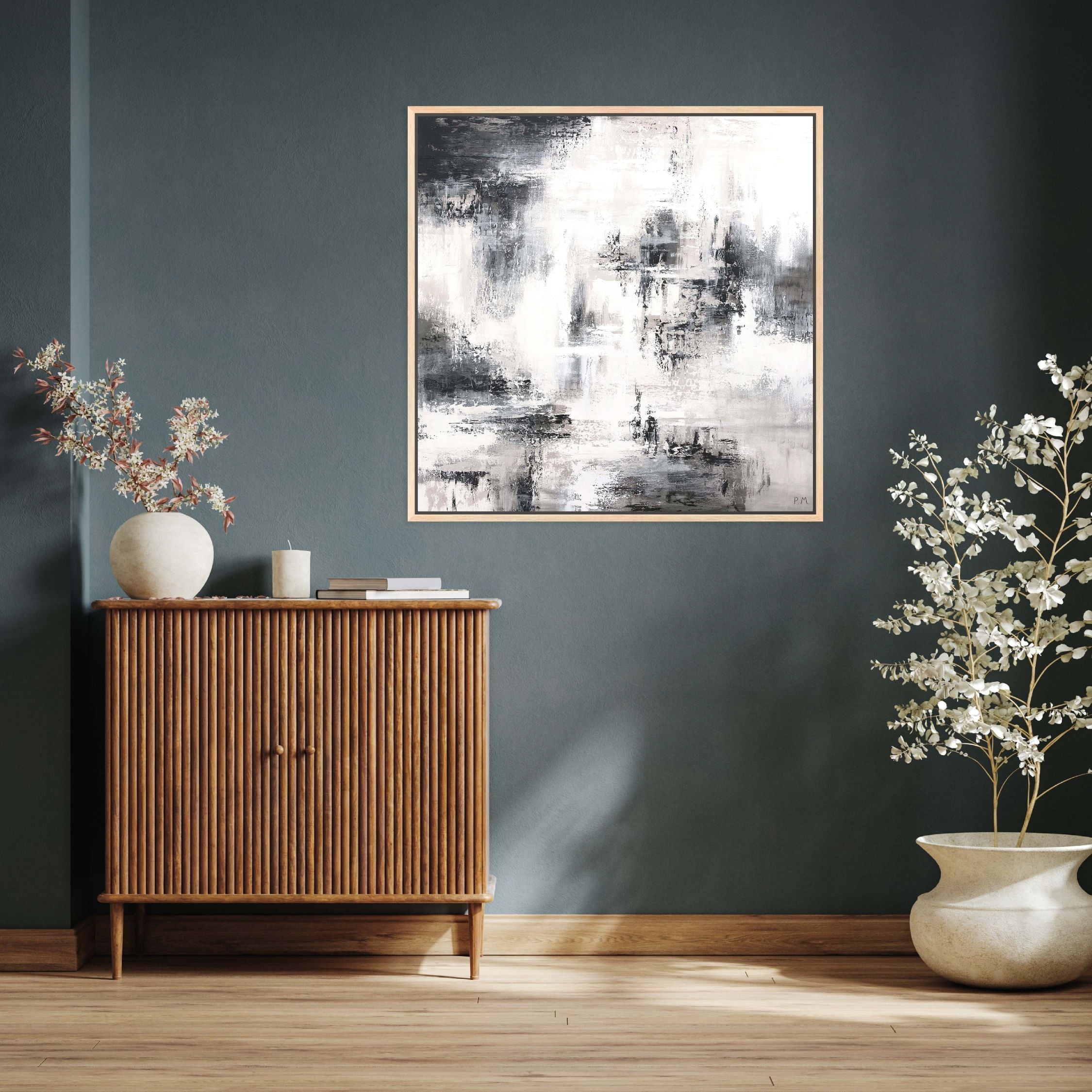 Libra Square Framed Printed Canvas - Mala Art Co.