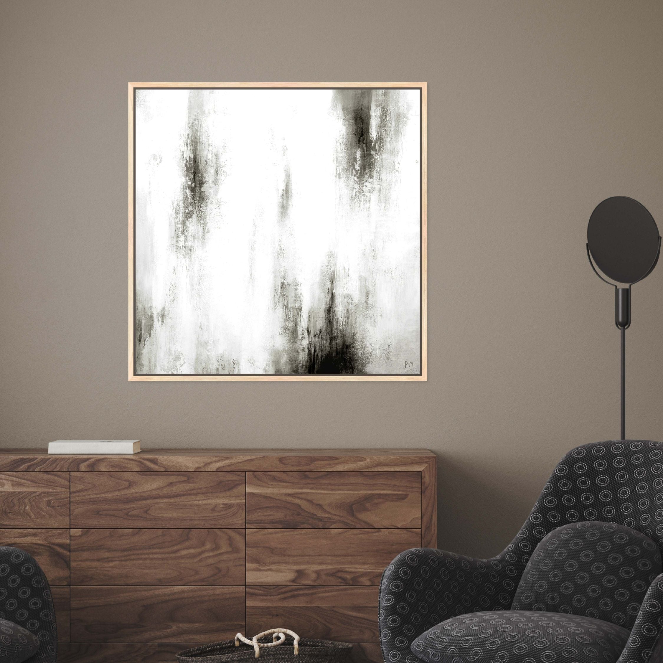 Manhattan II Square Framed Printed Canvas - Mala Art Co.