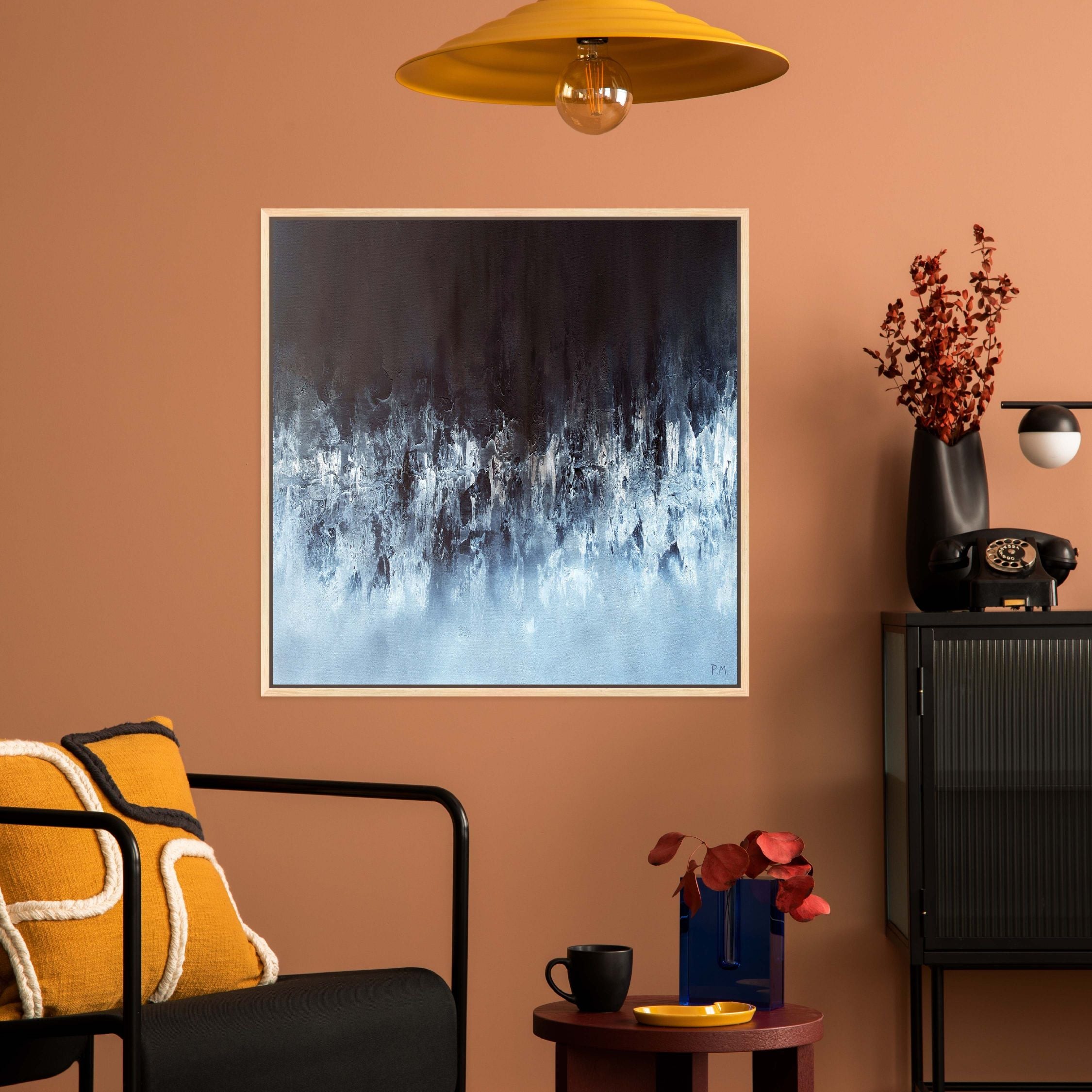 Pisces Square Framed Printed Canvas - Mala Art Co.