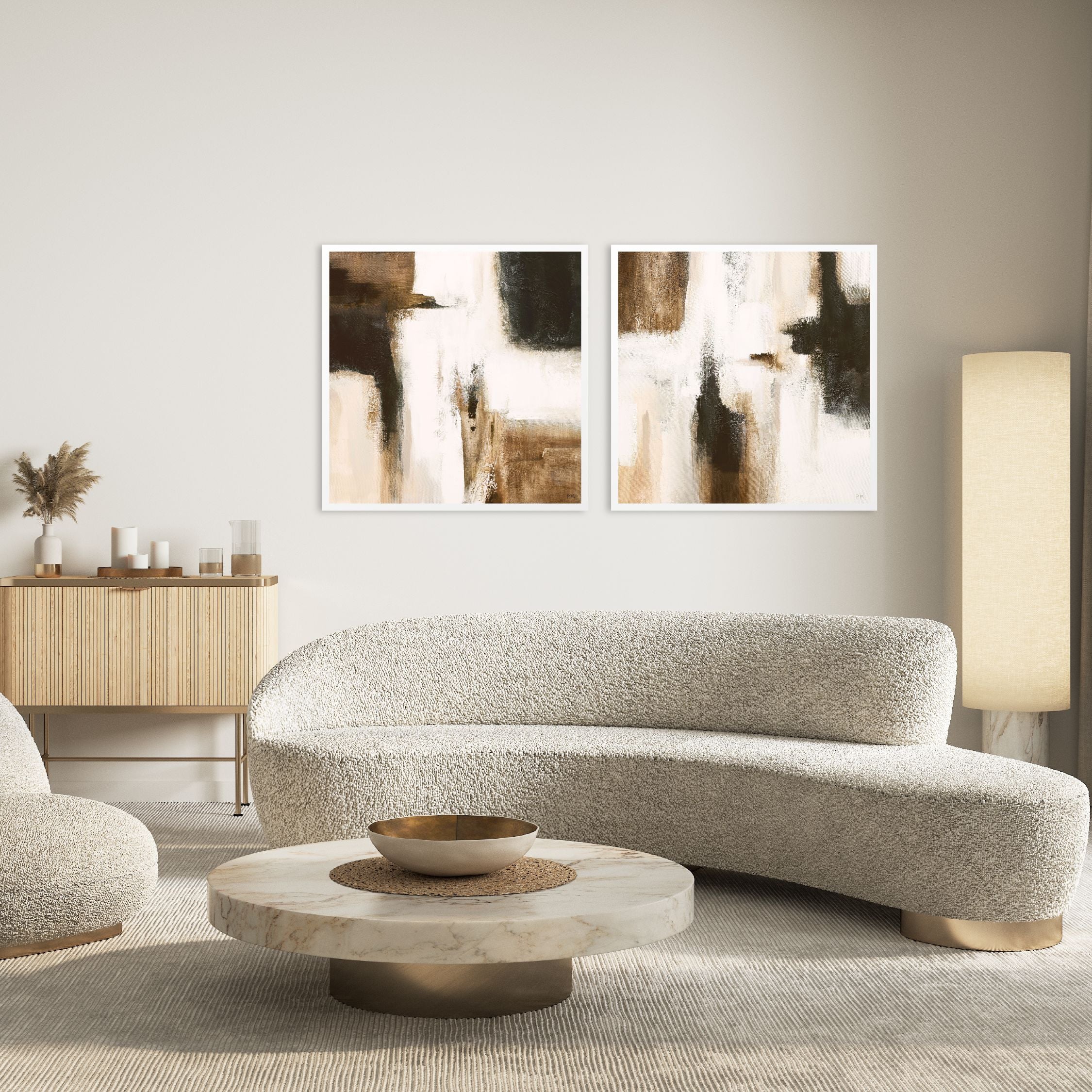 Casa II Square Framed Printed Canvas - Mala Art Co.