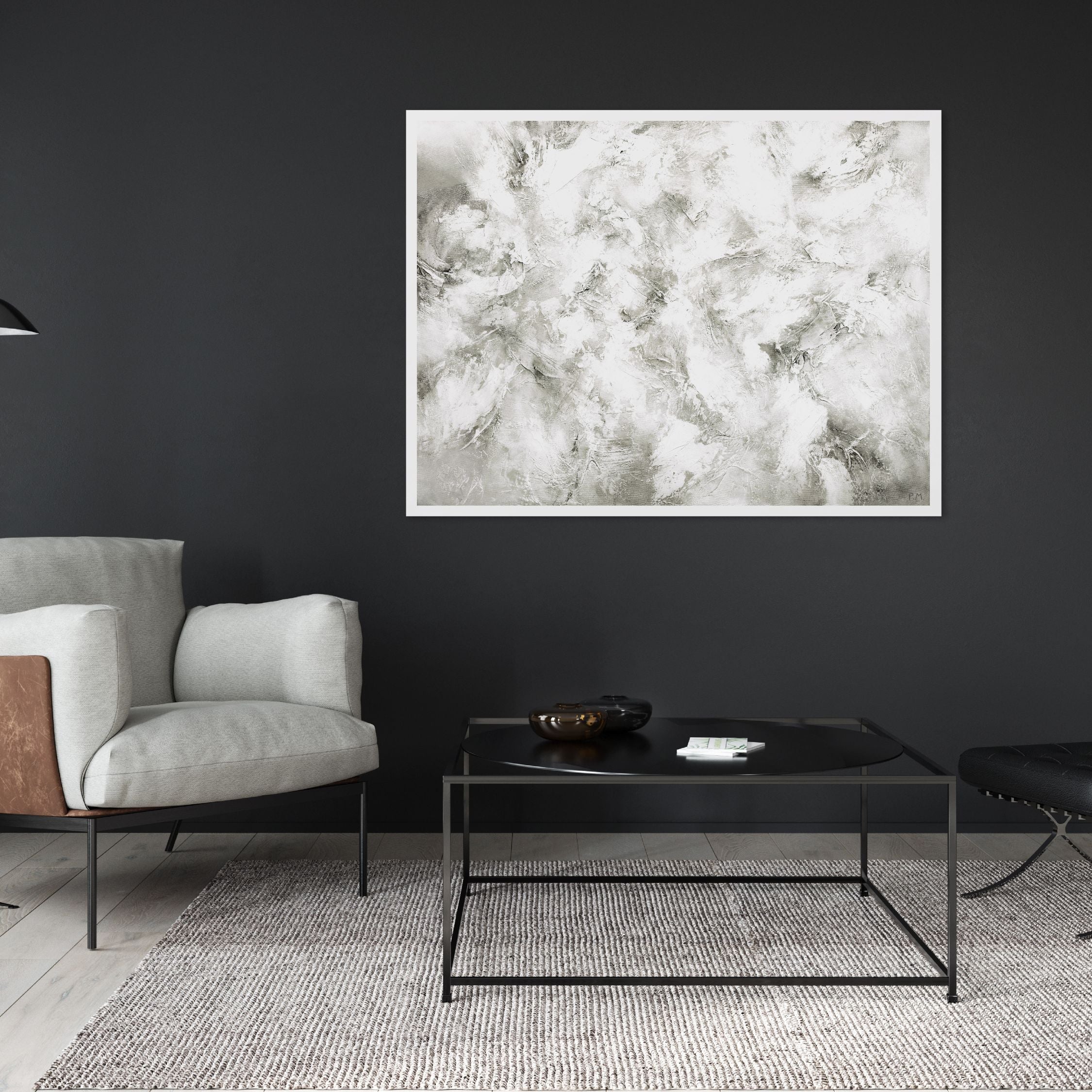 Fracture Landscape Framed Printed Canvas - Mala Art Co.