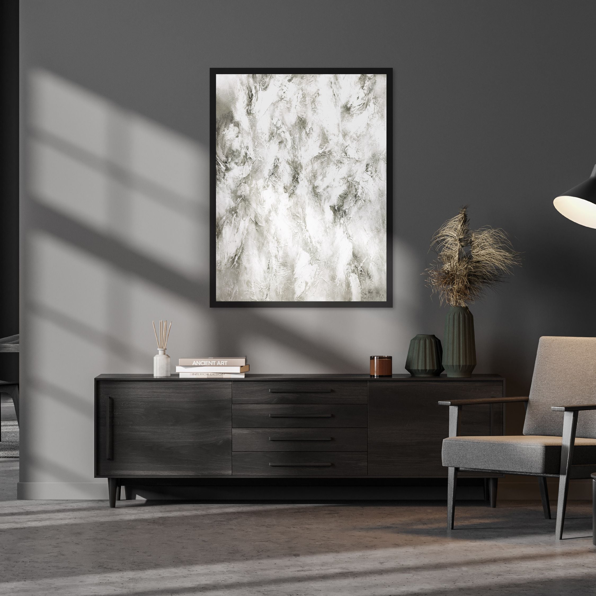 Fracture Portrait Framed Printed Canvas - Mala Art Co.