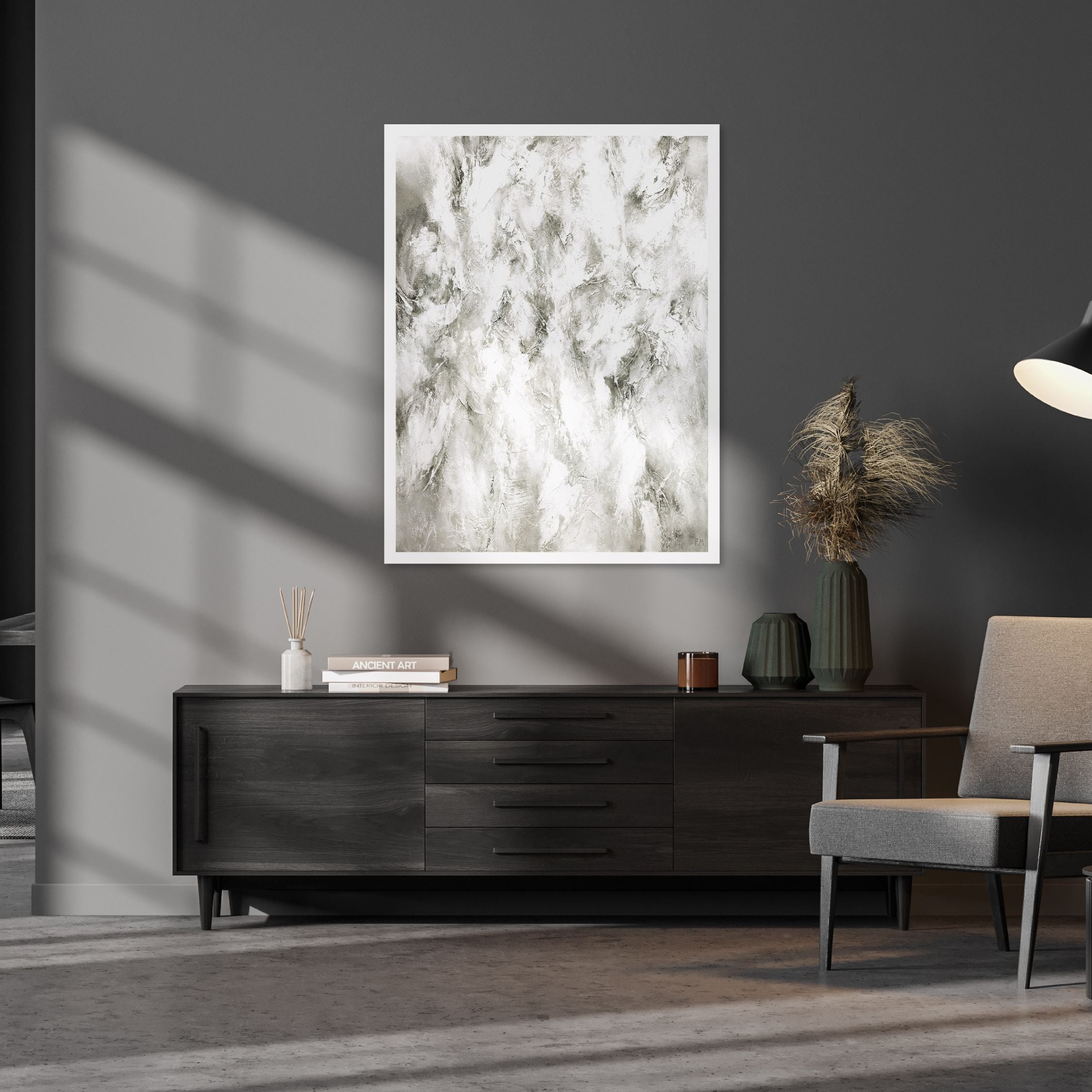 Fracture Portrait Framed Printed Canvas - Mala Art Co.