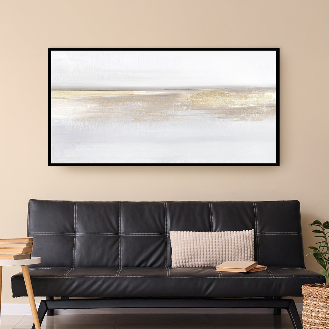Gold Light Panoramic Framed Printed Canvas - Mala Art Co.