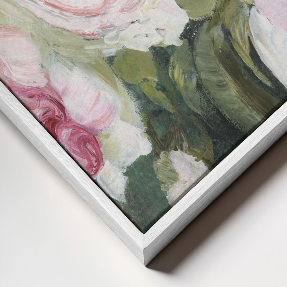 Freyia florals Portrait Framed Printed Canvas - Mala Art Co.