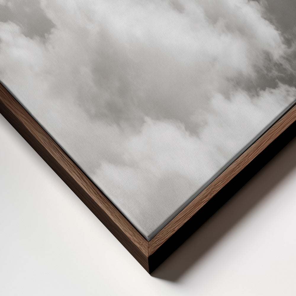 Sandy Clouds Portrait Framed Printed Canvas - Mala Art Co.