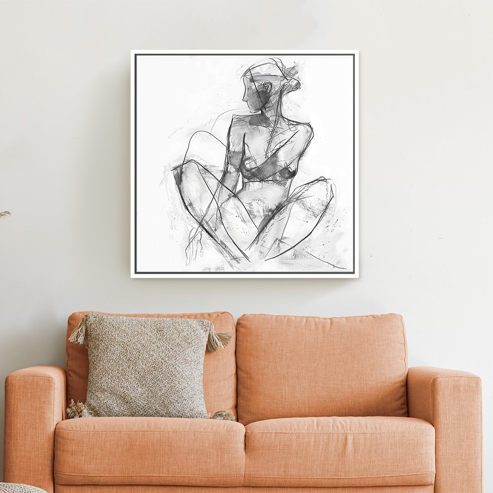 Aria Square Framed Printed Canvas - Mala Art Co.