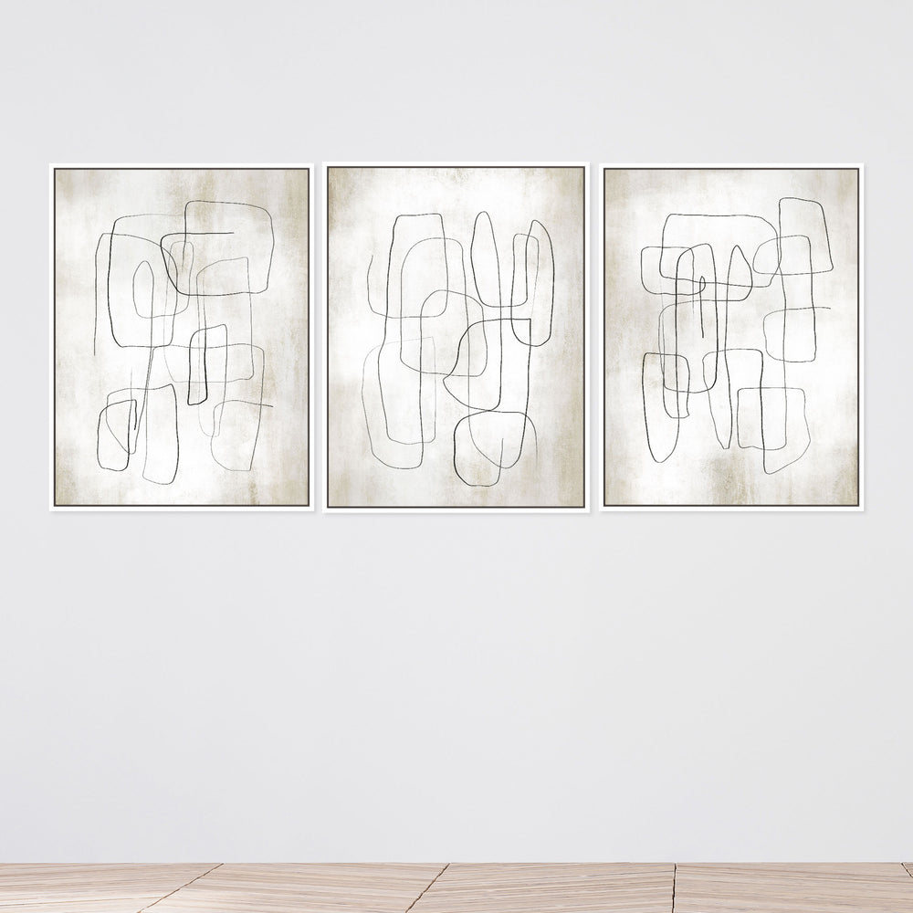Fina Portrait Framed Canvas Set of 3 - Mala Art Co.