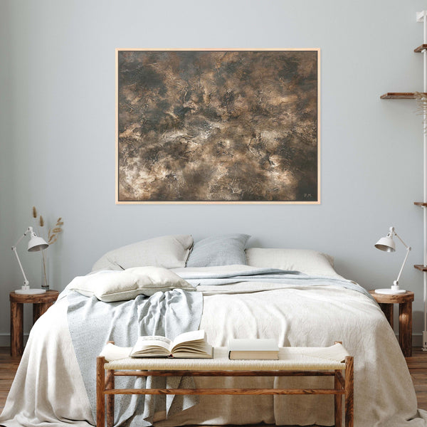 Fossil Landscape Framed Printed Canvas - Mala Art Co.