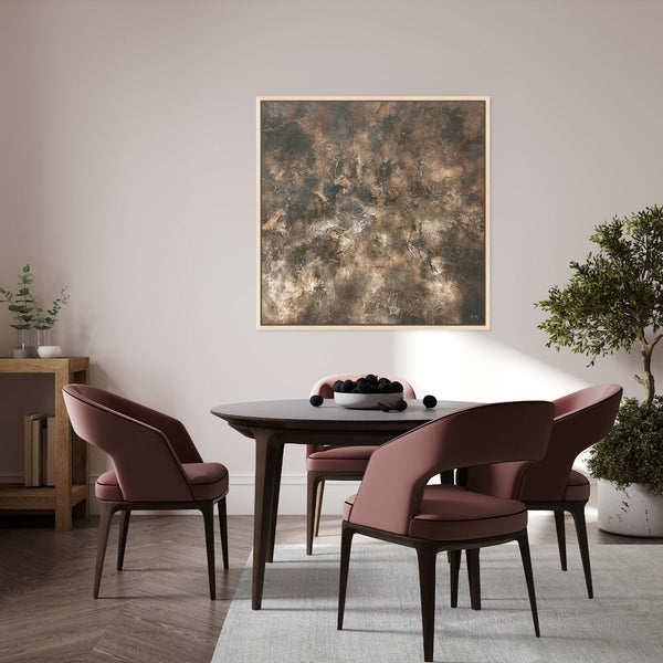Fossil Square Framed Printed Canvas - Mala Art Co.