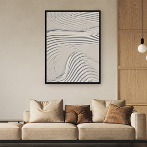 Clay Texture Portrait Framed Printed Canvas