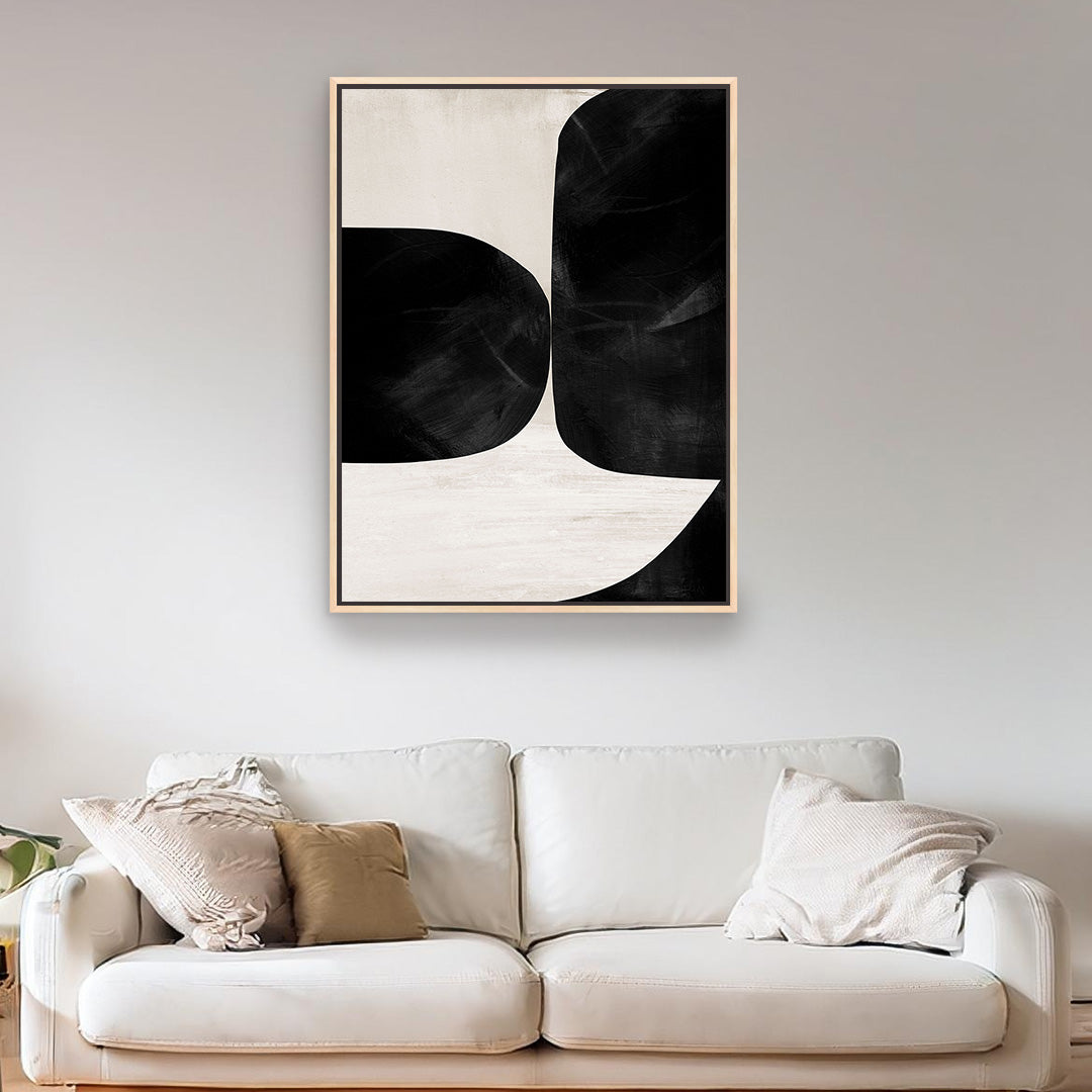 Abstract Night Portrait Framed Printed Canvas