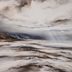 Coastal Light Landscape Framed Printed Canvas