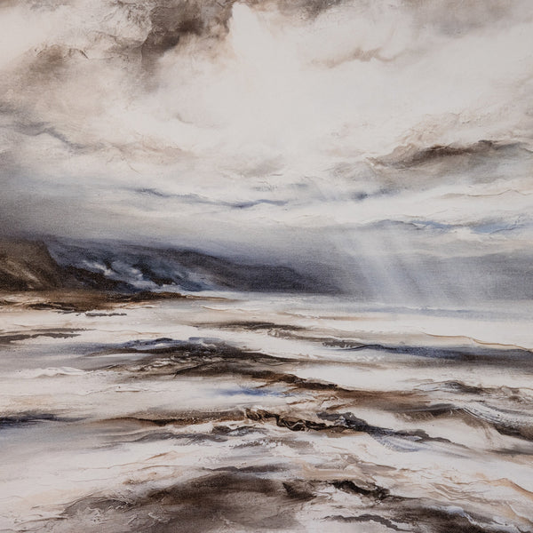 Coastal Light Landscape Framed Printed Canvas